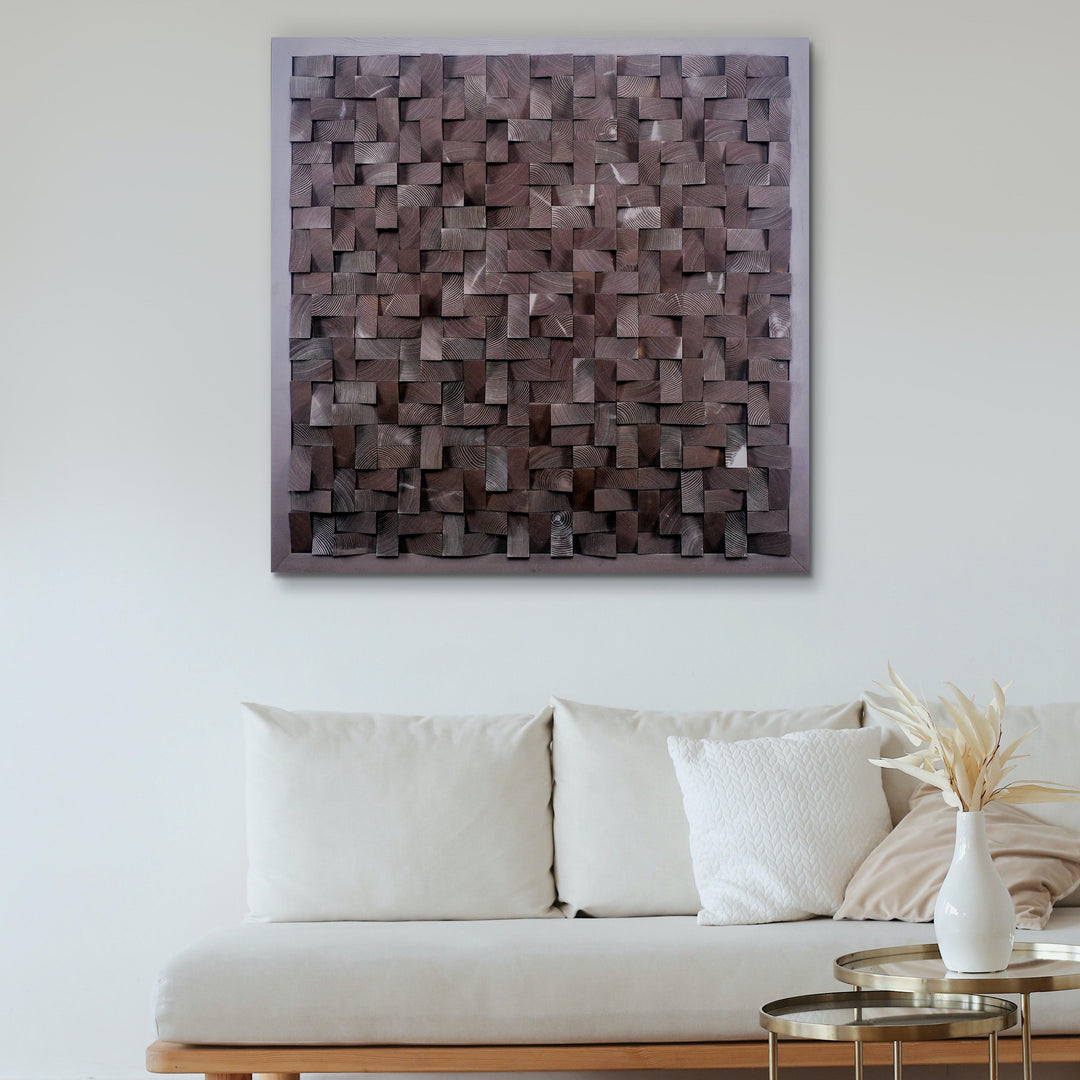 ・"Chocolate Diamond Wall Sculpture"・Premium Wood Handmade Wall Sculpture - Limited Edition