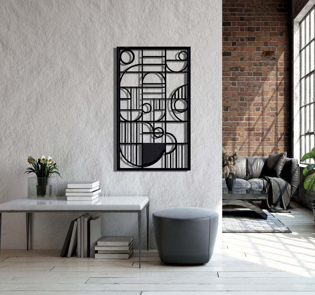 ・"Abstract Lines Vertical"・Premium Metal Wall Art - Limited Edition | Artdesigna Glass Printing Wall Arts.