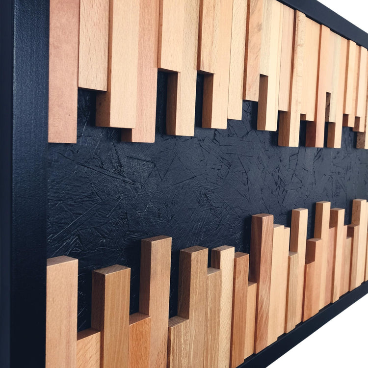 ・"SoundWave"・Premium Wood Handmade Wall Sculpture - Limited Edition | Artdesigna Glass Printing Wall Arts.