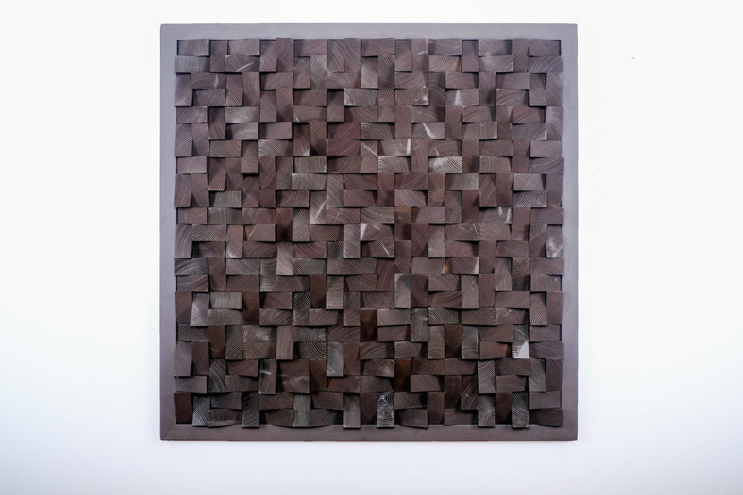 ・"Chocolate Diamond Wall Sculpture"・Premium Wood Handmade Wall Sculpture - Limited Edition