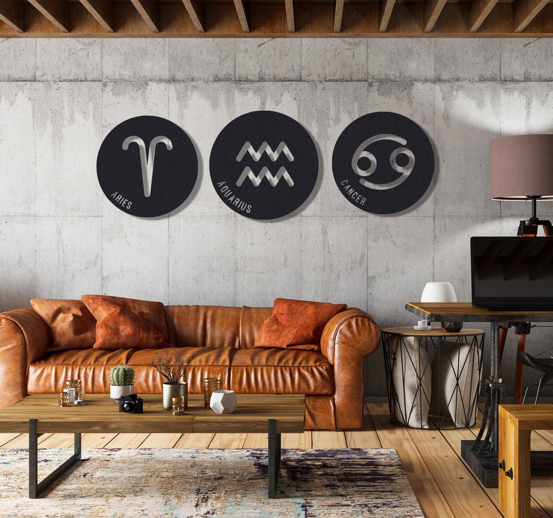 ・"Zodiac Symbols"・Premium Metal Wall Art - Limited Edition | Artdesigna Glass Printing Wall Arts.