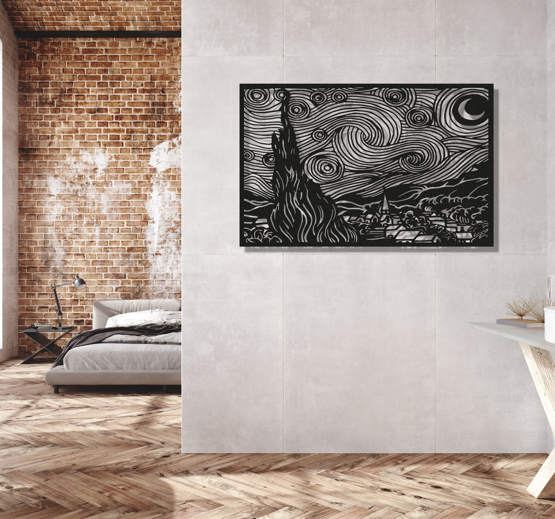・"Van Gogh Stary at Night"・Premium Metal Wall Art - Limited Edition | Artdesigna Glass Printing Wall Arts.
