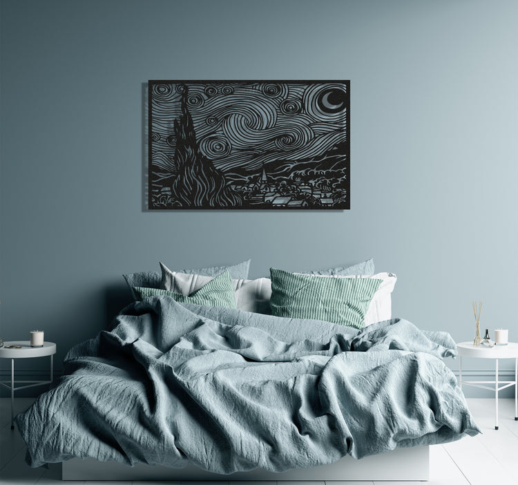 ・"Van Gogh Stary at Night"・Premium Metal Wall Art - Limited Edition | Artdesigna Glass Printing Wall Arts.