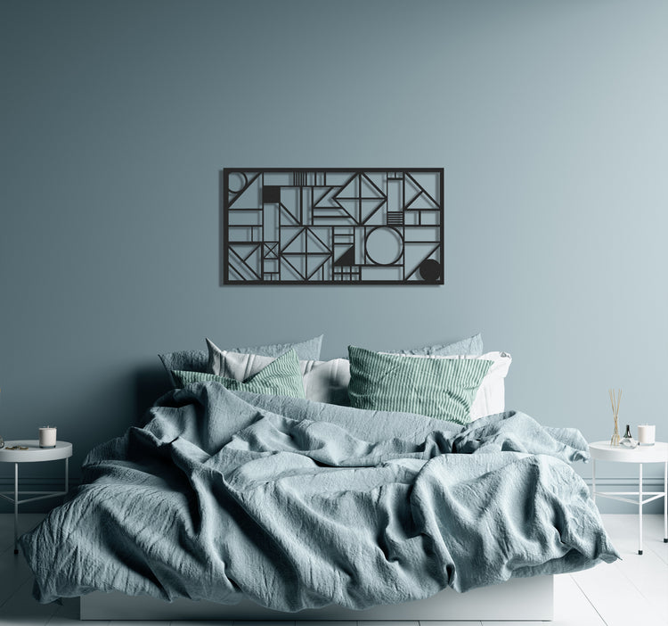 ・"Abstract Lines Landscape"・Premium Metal Wall Art - Limited Edition | Artdesigna Glass Printing Wall Arts.