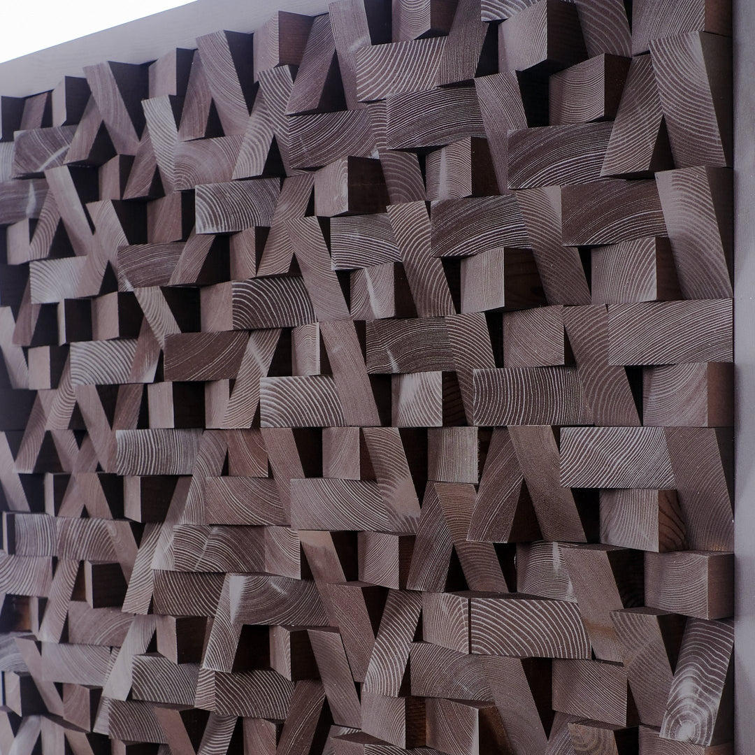 ・"Chocolate Diamond Wall Sculpture"・Premium Wood Handmade Wall Sculpture - Limited Edition