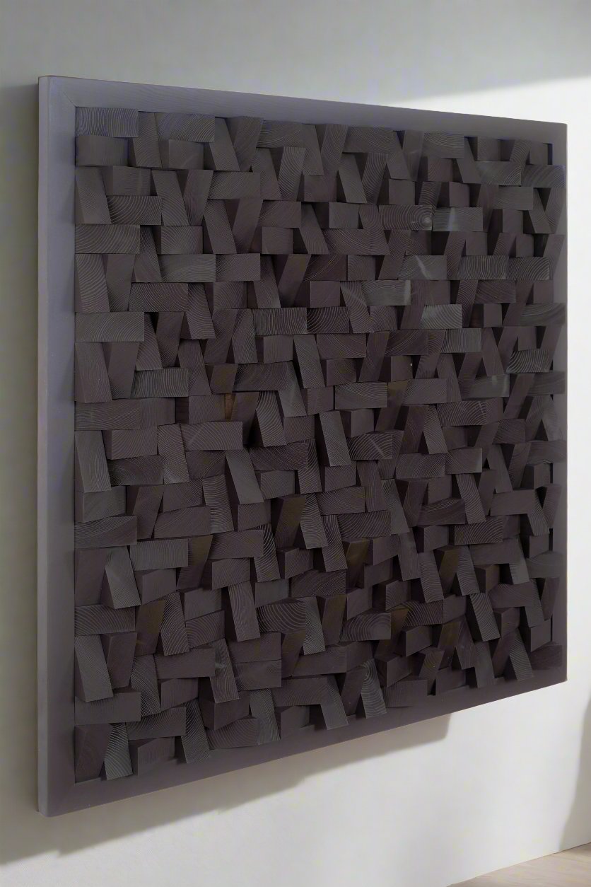 ・"Chocolate Diamond Wall Sculpture"・Premium Wood Handmade Wall Sculpture - Limited Edition