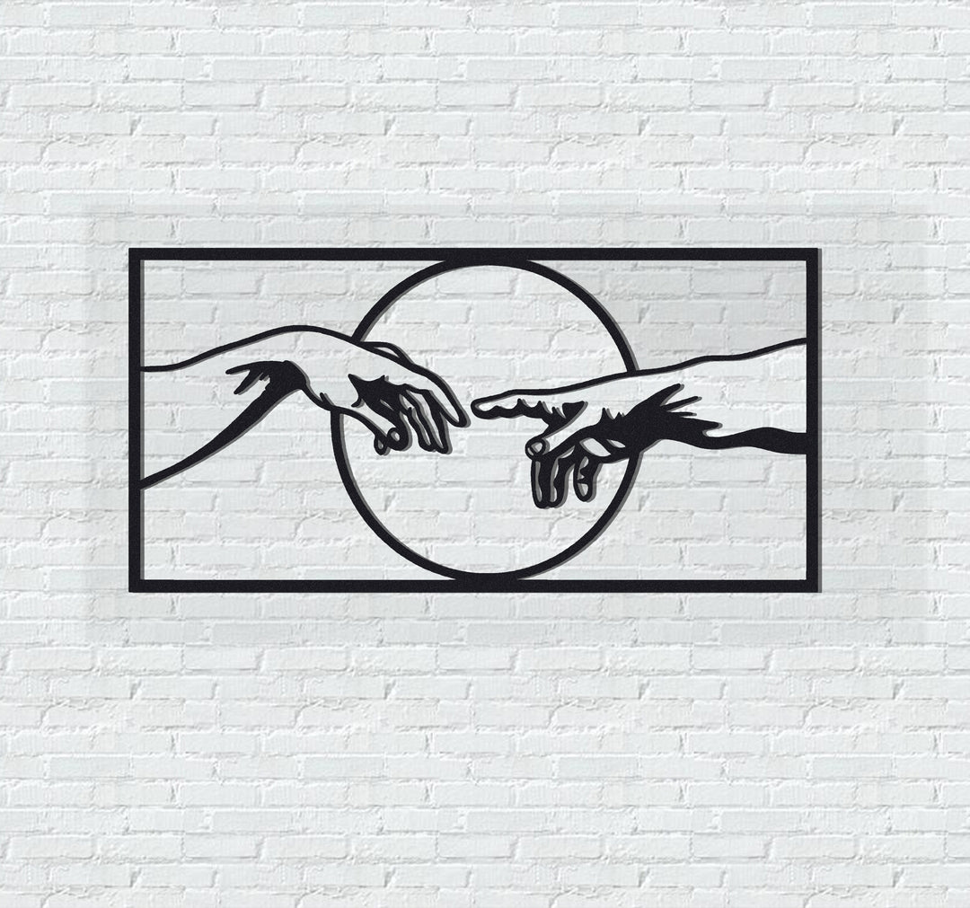 ・"Creation of Adam"・Premium Metal Wall Art - Limited Edition | Artdesigna Glass Printing Wall Arts.