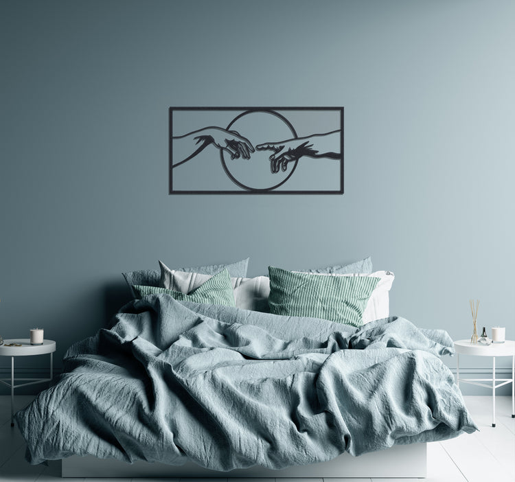 ・"Creation of Adam"・Premium Metal Wall Art - Limited Edition | Artdesigna Glass Printing Wall Arts.