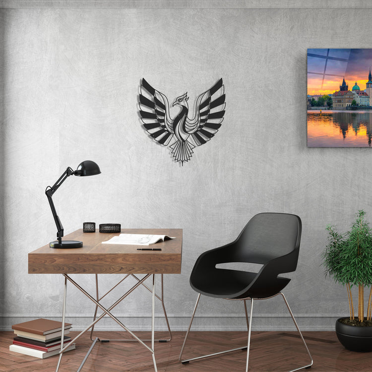 ・"Phoenix"・Premium Metal Wall Art - Limited Edition | Artdesigna Glass Printing Wall Arts.