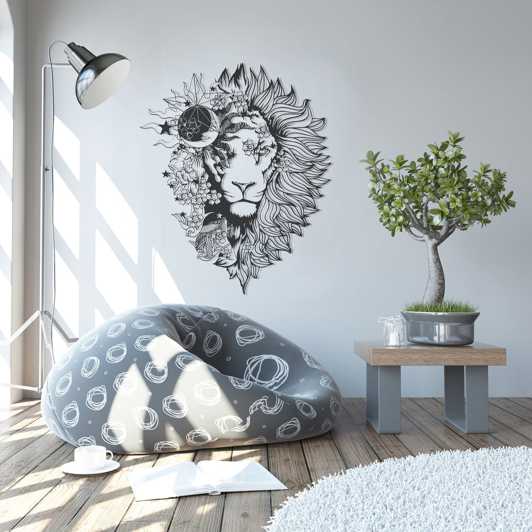 ・"Astro Lion"・Premium Metal Wall Art - Limited Edition | Artdesigna Glass Printing Wall Arts.