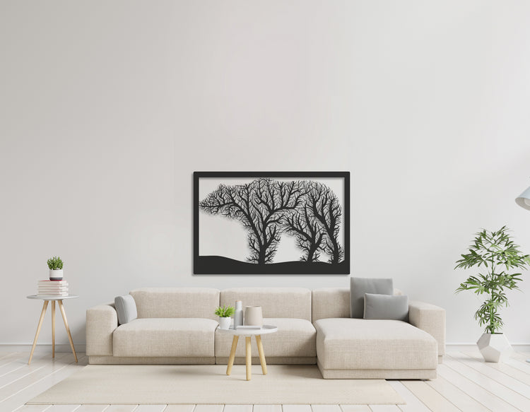 ・"Bear Tree"・Premium Metal Wall Art - Limited Edition | Artdesigna Glass Printing Wall Arts.