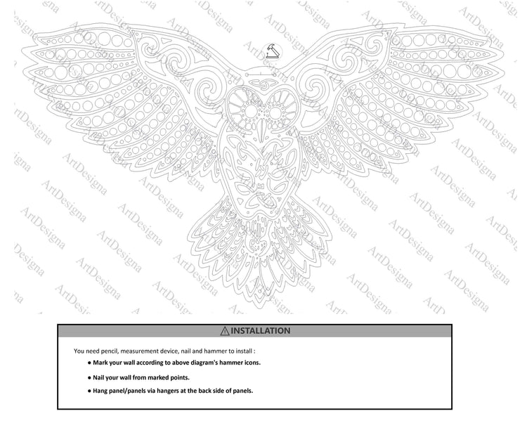 ・"Mystic Owl"・Premium Metal Wall Art - Limited Edition | Artdesigna Glass Printing Wall Arts.