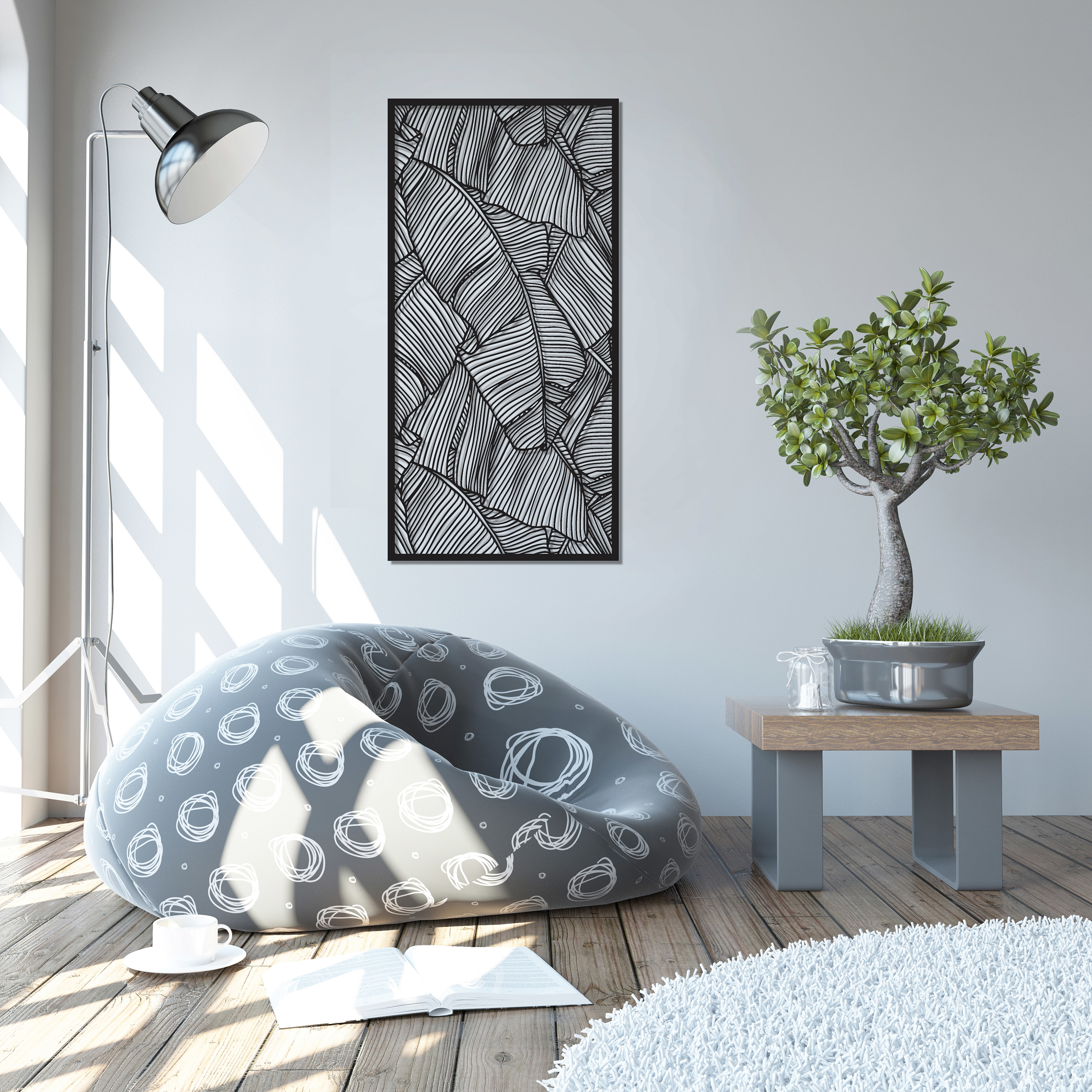 ・"Leafs"・Premium Metal Wall Art - Limited Edition | Artdesigna Glass Printing Wall Arts.