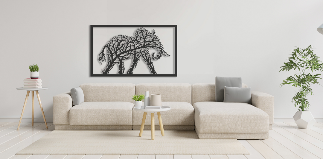 ・"Elephant Tree"・Premium Metal Wall Art - Limited Edition | Artdesigna Glass Printing Wall Arts.