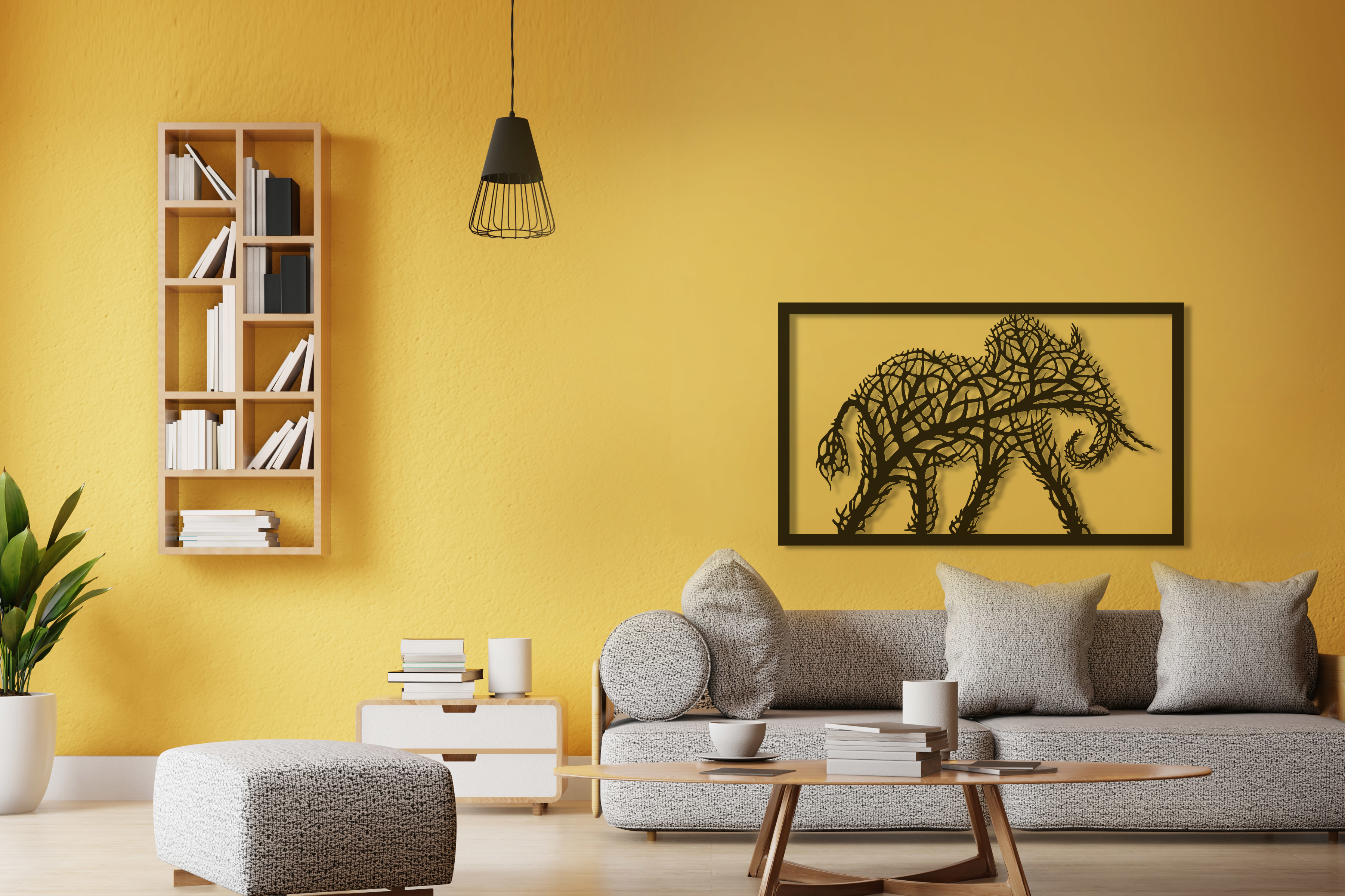 ・"Elephant Tree"・Premium Metal Wall Art - Limited Edition | Artdesigna Glass Printing Wall Arts.