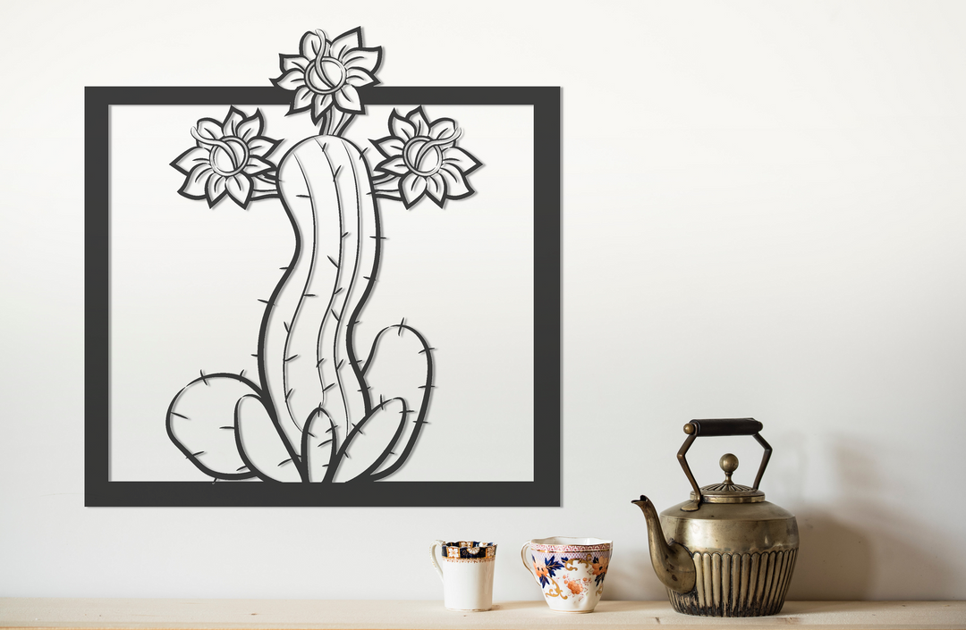 ・"Cactus"・Premium Metal Wall Art - Limited Edition | Artdesigna Glass Printing Wall Arts.