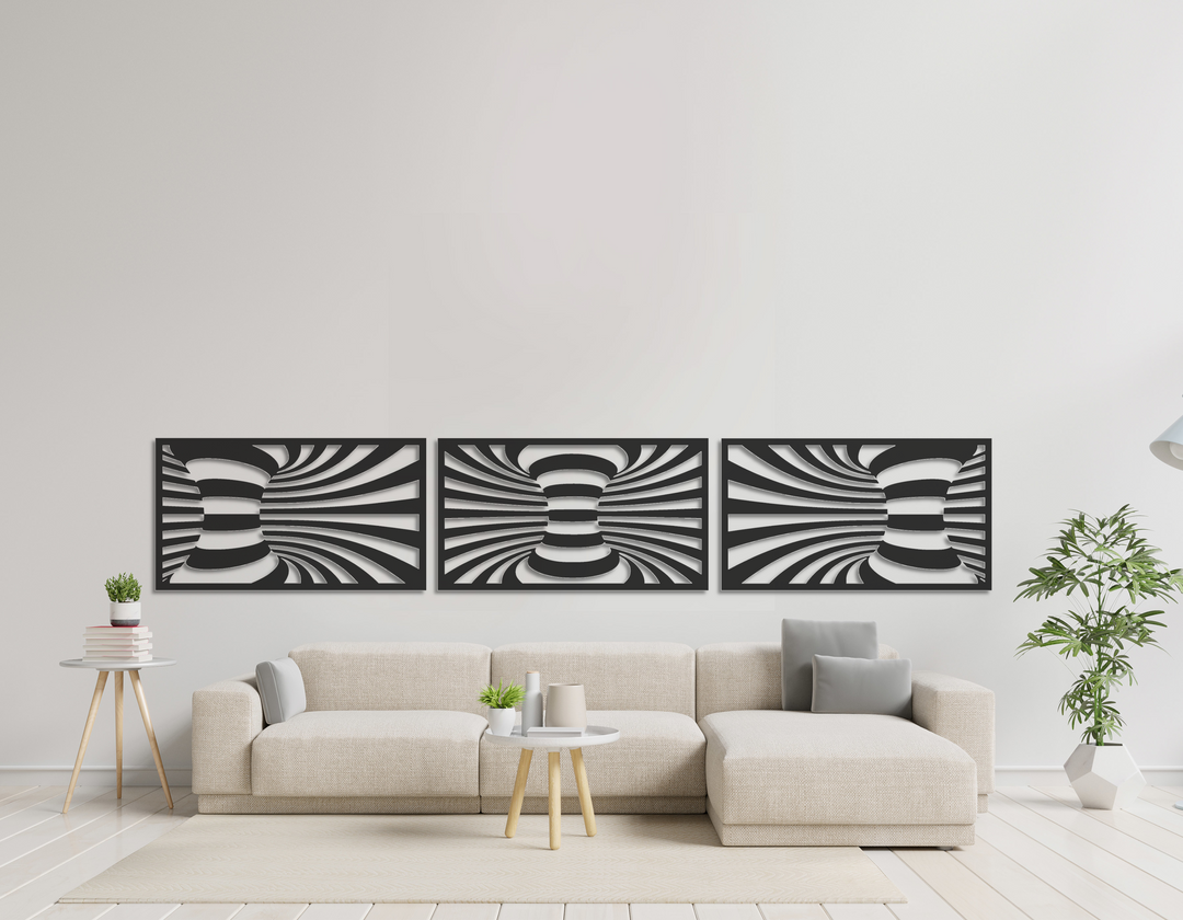 ・"Spiral Trio"・Premium Metal Wall Art - Limited Edition | Artdesigna Glass Printing Wall Arts.