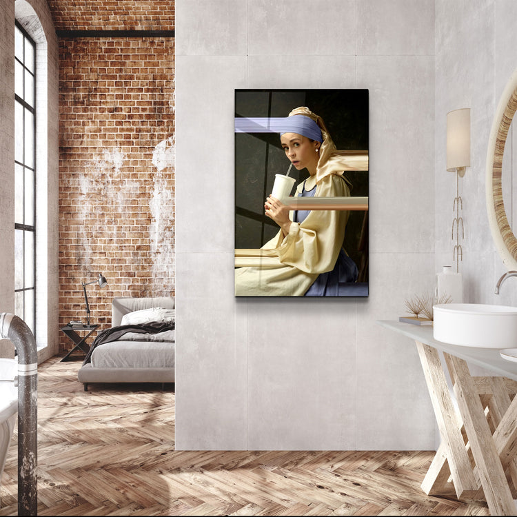 ・"Surprised Woman"・Glass Wall Art | Artdesigna Glass Printing Wall Arts.