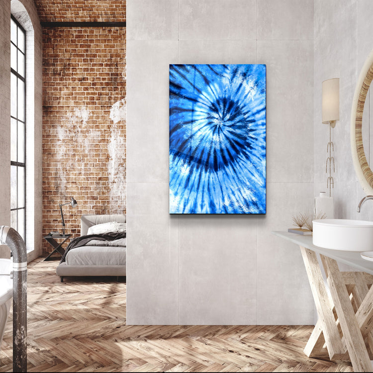 ・"Blue Feather"・Glass Wall Art | Artdesigna Glass Printing Wall Arts.