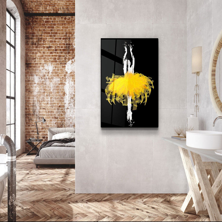 ・"Abstract Ballerina"・Glass Wall Art | Artdesigna Glass Printing Wall Arts.