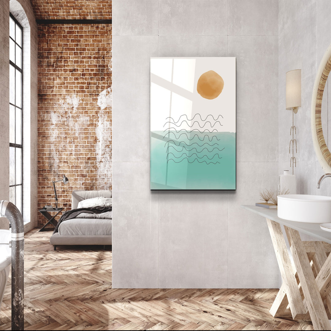 ・"Abstract Shapes V14"・Glass Wall Art | Artdesigna Glass Printing Wall Arts.