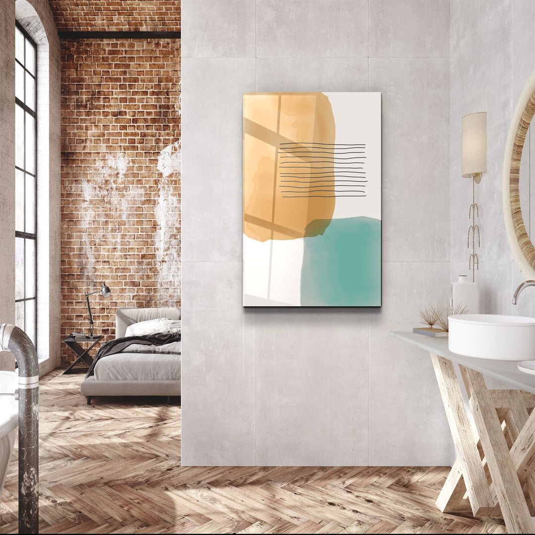 ・"Abstract Shapes V16"・Glass Wall Art | Artdesigna Glass Printing Wall Arts.