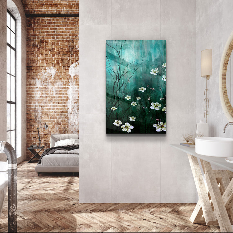 ・"Yellow Flowers V2"・Glass Wall Art | Artdesigna Glass Printing Wall Arts.