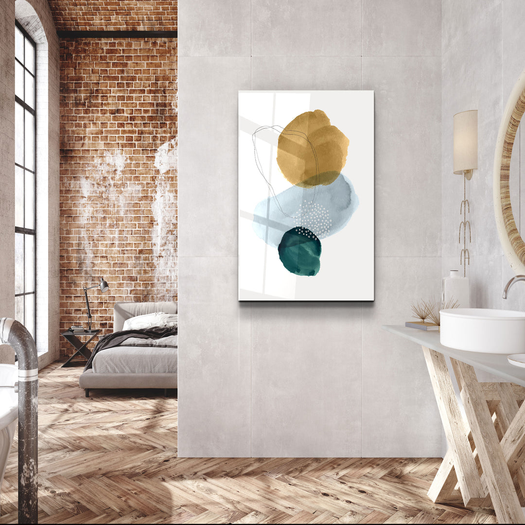 ・"Abstract Shapes V2"・Glass Wall Art | Artdesigna Glass Printing Wall Arts.