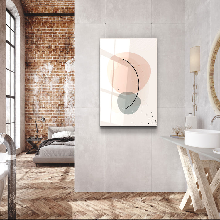 ・"Abstract Shapes and Line V1"・Glass Wall Art | Artdesigna Glass Printing Wall Arts.