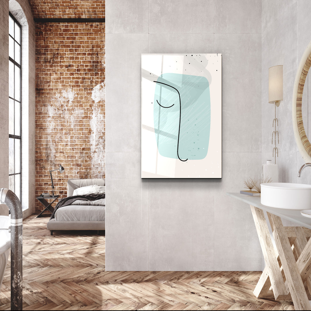 ・"Abstract Shapes and Line V2"・Glass Wall Art | Artdesigna Glass Printing Wall Arts.