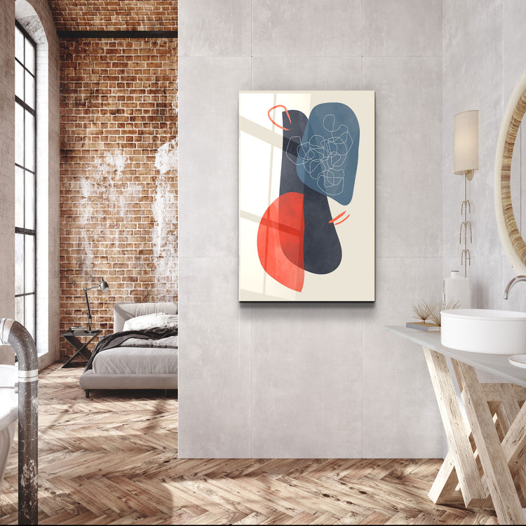 ・"Abstract Shapes V5"・Glass Wall Art | Artdesigna Glass Printing Wall Arts.