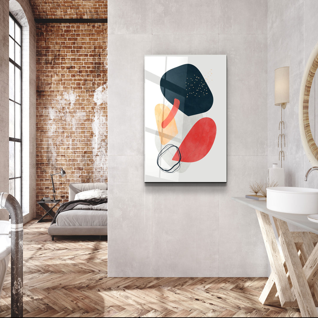 ・"Abstract Shapes V6"・Glass Wall Art | Artdesigna Glass Printing Wall Arts.