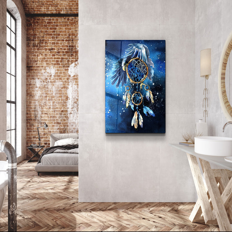 ・"The Dream Catcher"・Glass Wall Art | Artdesigna Glass Printing Wall Arts.