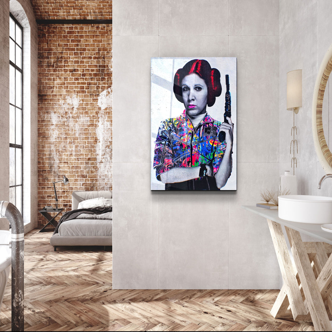 ・"The Vintage Leia"・Glass Wall Art | Artdesigna Glass Printing Wall Arts.