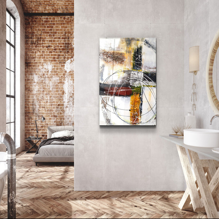 ・"Abstract Oil Painting V2"・Glass Wall Art | Artdesigna Glass Printing Wall Arts.