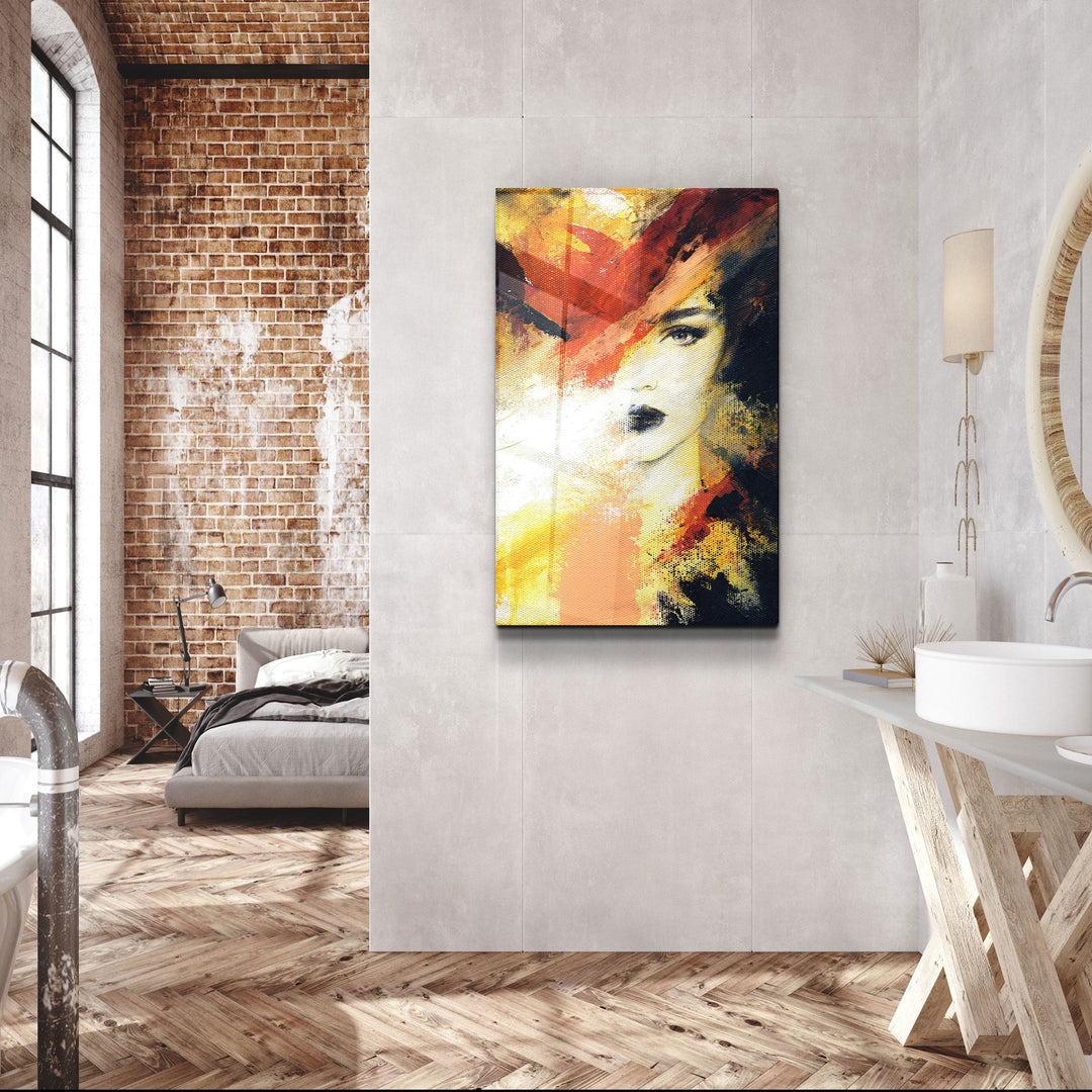 ・"Disappearing Woman Face"・Glass Wall Art | Artdesigna Glass Printing Wall Arts.