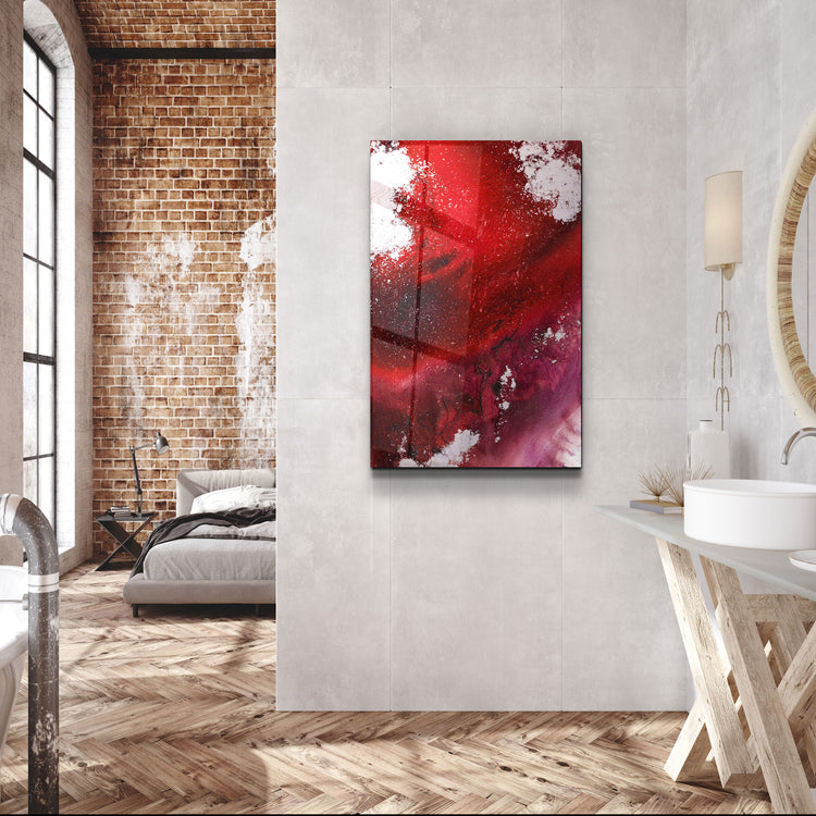 ・"Bird's Eye In Red"・Glass Wall Art | Artdesigna Glass Printing Wall Arts.