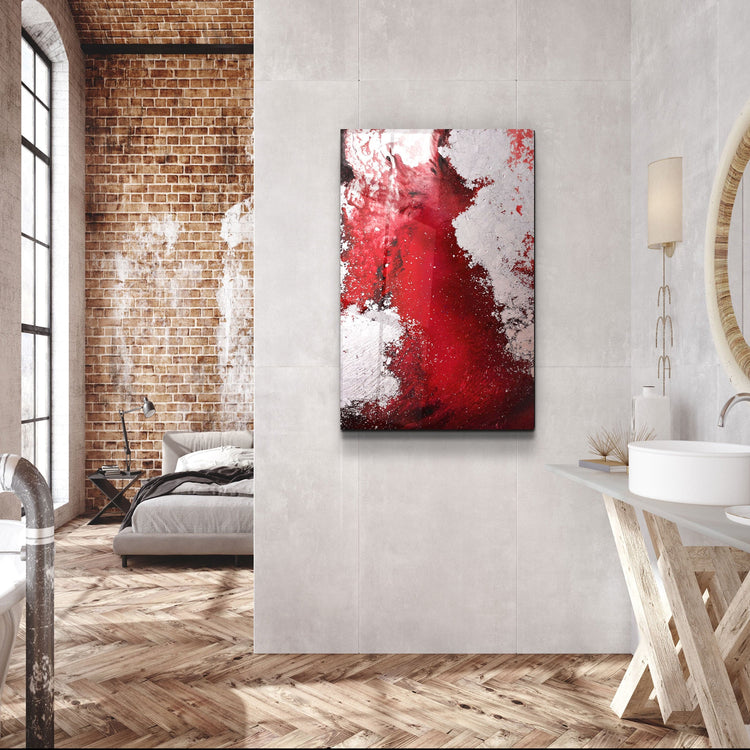 ・"Bird's Eye In Red V3"・Glass Wall Art | Artdesigna Glass Printing Wall Arts.