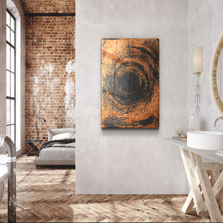 ・"Gold Circle V2"・Glass Wall Art | Artdesigna Glass Printing Wall Arts.