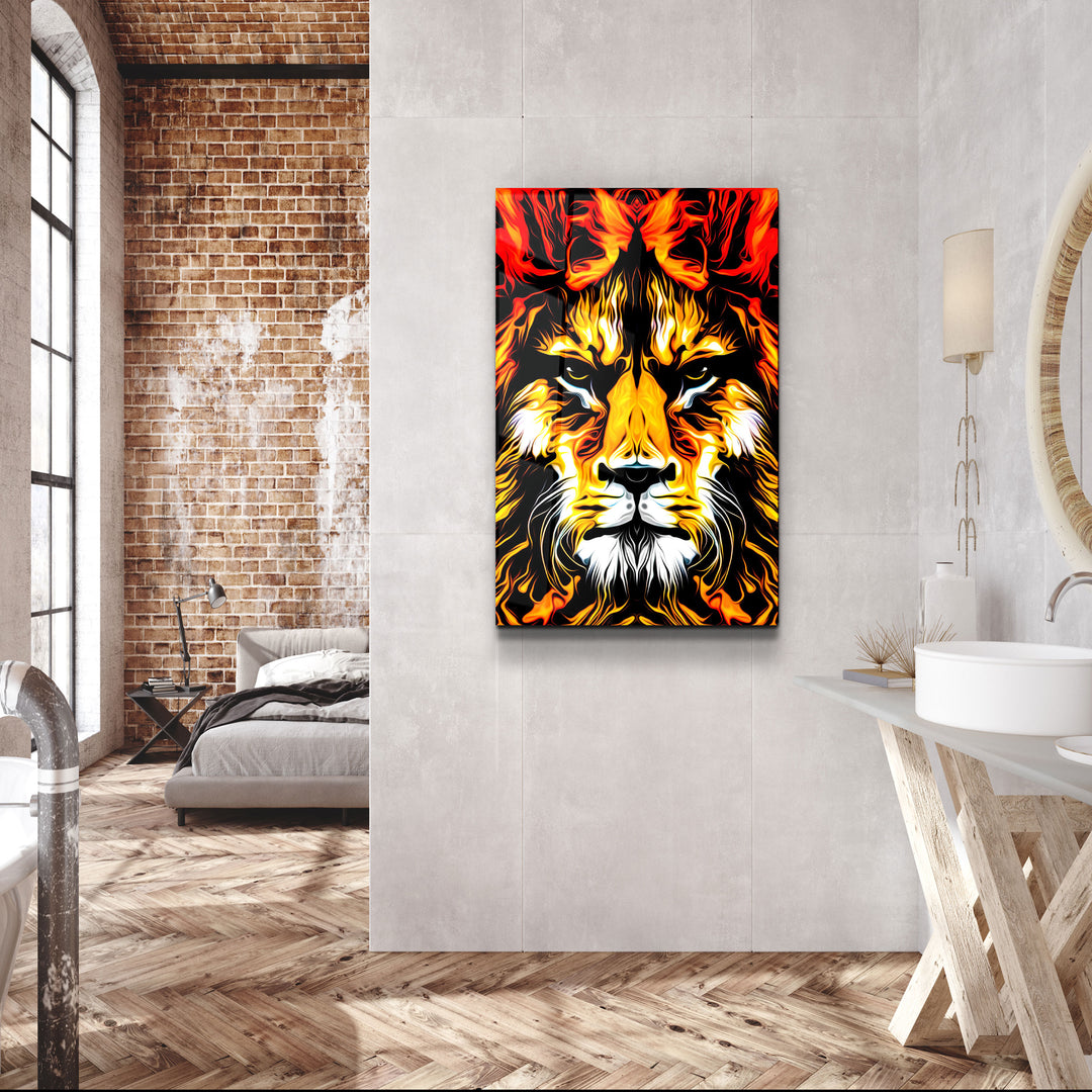 ・"The Big Cat"・Glass Wall Art | Artdesigna Glass Printing Wall Arts.