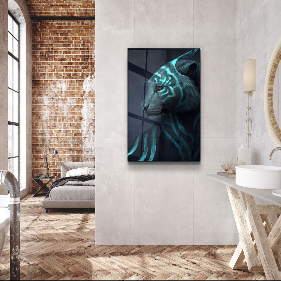 ・"Tiger"・GLASS WALL ART | Artdesigna Glass Printing Wall Arts.