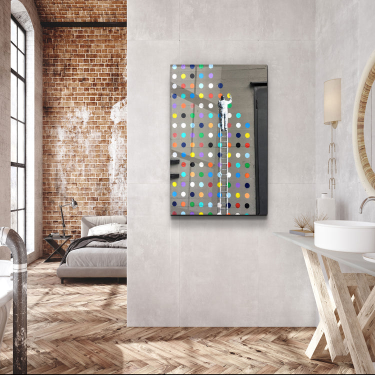 ・"Colorful Dots"・GLASS WALL ART | Artdesigna Glass Printing Wall Arts.