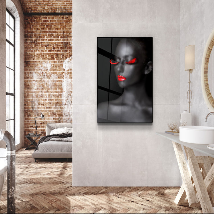 ・"Red Expressions"・Glass Wall Art | Artdesigna Glass Printing Wall Arts.