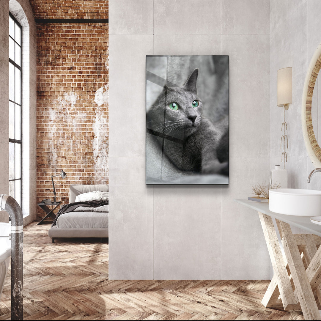 ・"Cat 2"・Glass Wall Art | Artdesigna Glass Printing Wall Arts.