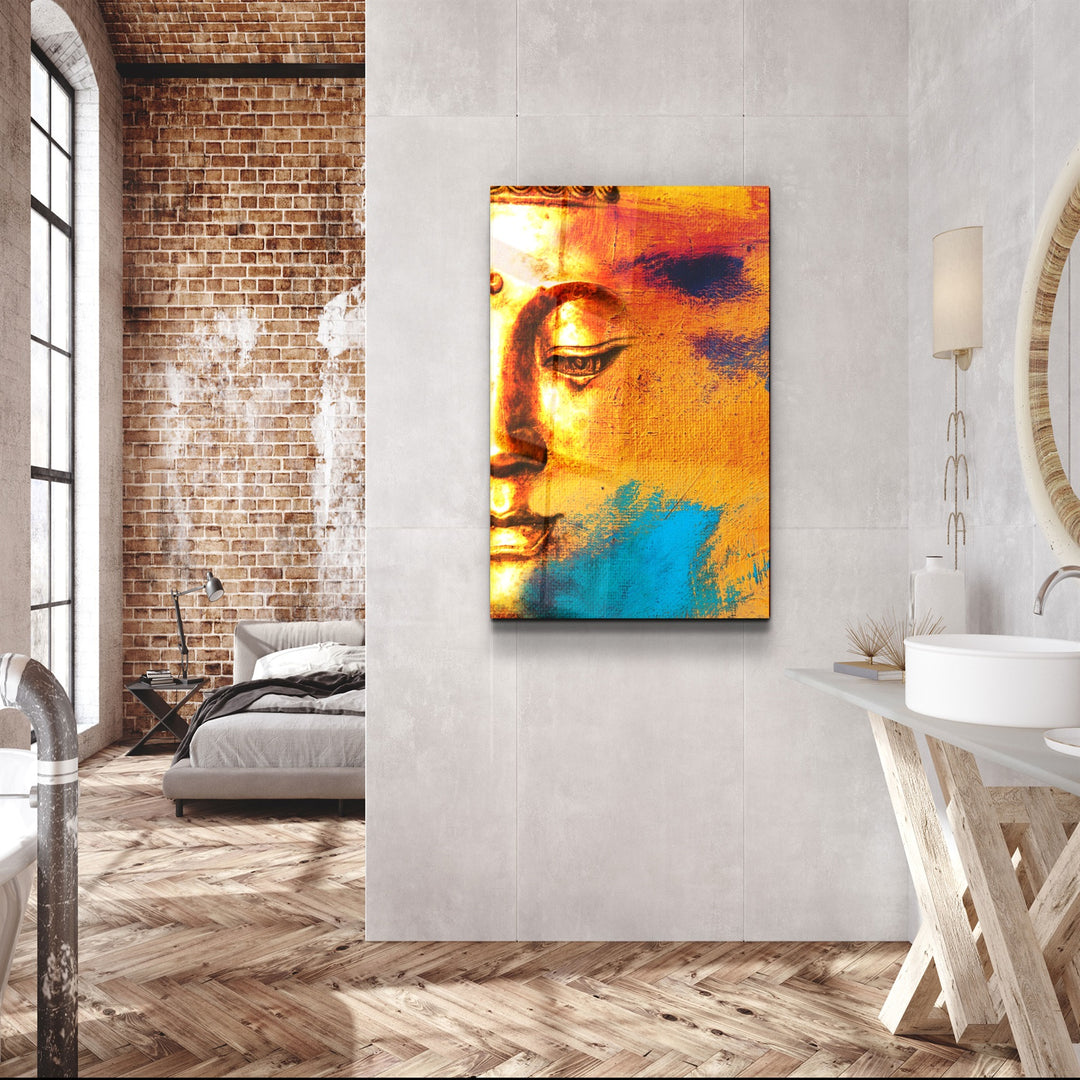 ・"Buddha Portrait"・Glass Wall Art | Artdesigna Glass Printing Wall Arts.