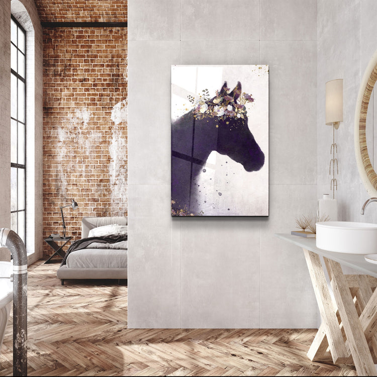 ・"Horse"・Glass Wall Art | Artdesigna Glass Printing Wall Arts.