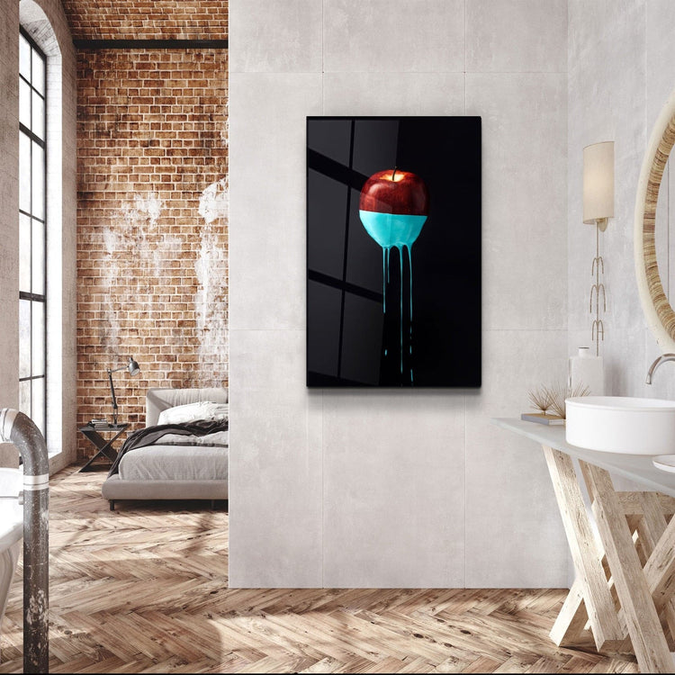 ・"Abstract Apple"・Glass Wall Art | Artdesigna Glass Printing Wall Arts.