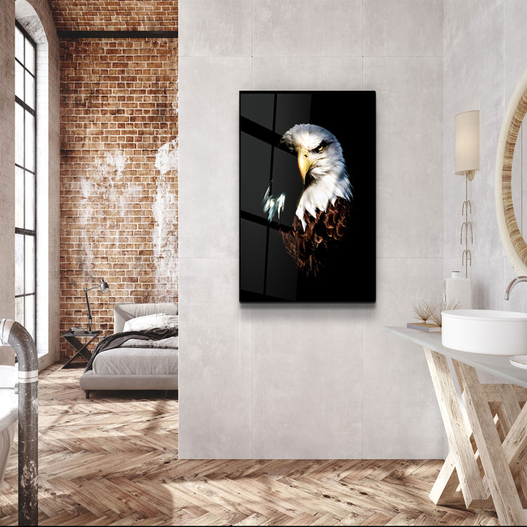 ・"Eagle"・Glass Wall Art | Artdesigna Glass Printing Wall Arts.