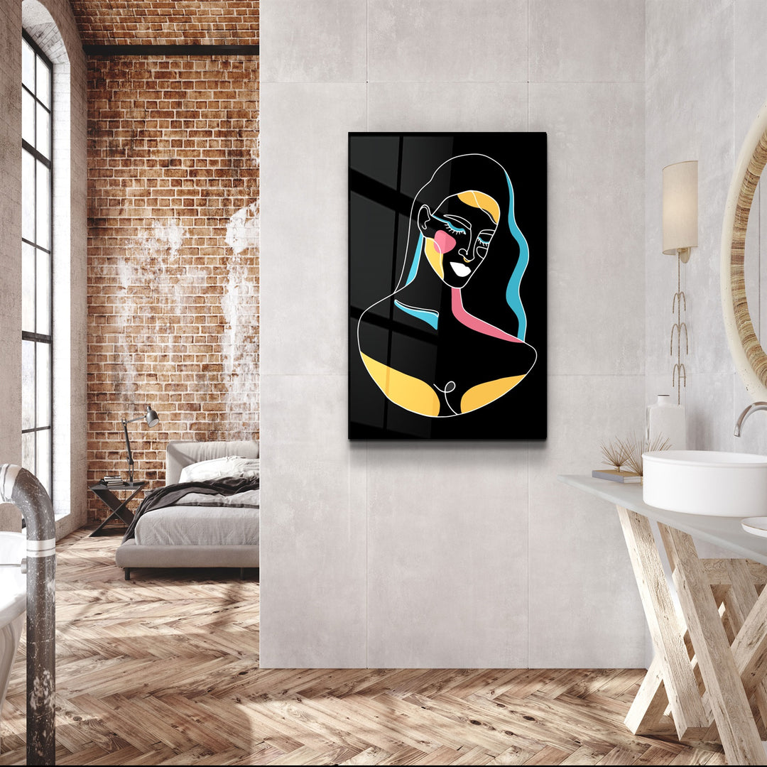 ・"Modern Line Abstract V1"・Glass Wall Art | Artdesigna Glass Printing Wall Arts.