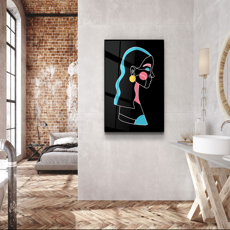 ・"Modern Line Abstract V2"・Glass Wall Art | Artdesigna Glass Printing Wall Arts.